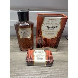 Bath & Body Works WHISKEY TOAST Cologne + Body Wash + Soap NEW! Set Of 3 Retired